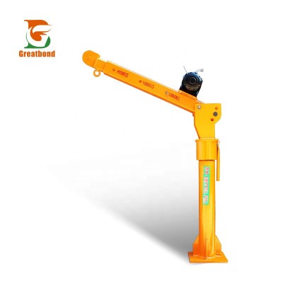 New arrival 500KG hot sales cheap price telescopic boom electric folding truck mounted crane